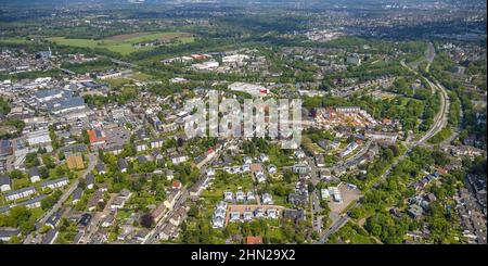Luftaufnahme, Lageansicht, Baustelle und Neubau Wohngebiet Rudolf-Harbig-Straße, Heißen - Mitte, Mülheim an der Ruhr, Ruhrgebiet, Stockfoto