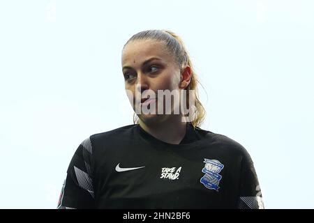 BIRMINGHAM, GROSSBRITANNIEN. FEB 13th Emily Ramsey aus Birmingham City, aufgenommen während des Barclays FA Women's Super League-Spiels zwischen Birmingham City und Tottenham Hotspur am Sonntag, 13th. Februar 2022 in St. Andrews, Birmingham. (Kredit: Kieran Riley | MI Nachrichten) Kredit: MI Nachrichten & Sport /Alamy Live Nachrichten Stockfoto