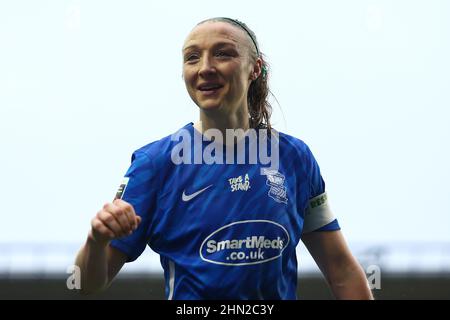 BIRMINGHAM, GROSSBRITANNIEN. FEB 13th Louise Quinn aus Birmingham City, aufgenommen während des Barclays FA Women's Super League-Spiels zwischen Birmingham City und Tottenham Hotspur am Sonntag, 13th. Februar 2022 in St. Andrews, Birmingham. (Kredit: Kieran Riley | MI Nachrichten) Kredit: MI Nachrichten & Sport /Alamy Live Nachrichten Stockfoto