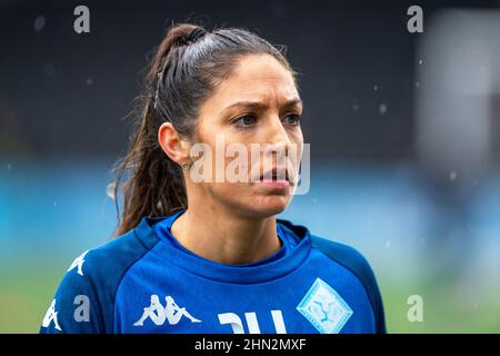 Bromley, Großbritannien. 13th. Februar 2022. Hayes Lane, Bromley, England, 13th 2022. Februar Porträt von Harley Bennett (14 London City Lionesses) beim FA Womens Championship-Spiel zwischen Crystal Palace und London City Lionesses am 13th. Februar 2022 in Hayes Lane, Bromley, England. Stephen Flynn/SPP Kredit: SPP Sport Pressefoto. /Alamy Live News Stockfoto
