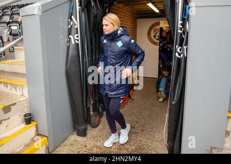 Bromley, Großbritannien. 13th. Februar 2022. Hayes Lane, Bromley, England, 13th 2022. Februar London City Lionesses erste Team-Managerin Melissa Phillips beim FA Womens Championship-Spiel zwischen Crystal Palace und London City Lionesses am 13th. Februar 2022 in Hayes Lane, Bromley, England. Stephen Flynn/SPP Kredit: SPP Sport Pressefoto. /Alamy Live News Stockfoto