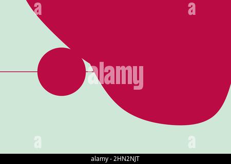 Moderner farbenfroher einfacher Hintergrund mit organischen abstrakten Elementen und dynamischen Formen. Minimalistischer Stil. Designvorlage für kreative Ideen. Stockfoto
