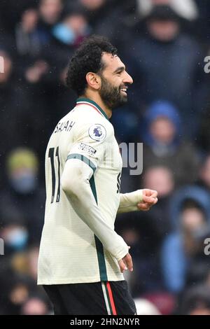 Burnley, Großbritannien. 13th. Februar 2022. Mohamed Salah aus Liverpool während des Spiels der Premier League in Turf Moor, Burnley, Großbritannien. Bilddatum: Sonntag, 13. Februar 2022. Bildnachweis sollte lauten: Anthony Devlin Kredit: Anthony Devlin/Alamy Live News Stockfoto