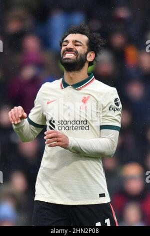 Burnley, Großbritannien. 13th. Februar 2022. Mohamed Salah aus Liverpool während des Spiels der Premier League in Turf Moor, Burnley, Großbritannien. Bilddatum: Sonntag, 13. Februar 2022. Bildnachweis sollte lauten: Anthony Devlin Kredit: Anthony Devlin/Alamy Live News Stockfoto