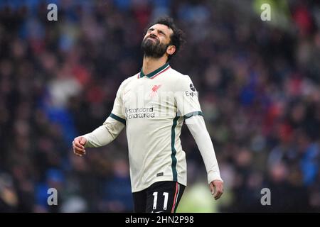Burnley, Großbritannien. 13th. Februar 2022. Mohamed Salah aus Liverpool während des Spiels der Premier League in Turf Moor, Burnley, Großbritannien. Bilddatum: Sonntag, 13. Februar 2022. Bildnachweis sollte lauten: Anthony Devlin Kredit: Anthony Devlin/Alamy Live News Stockfoto