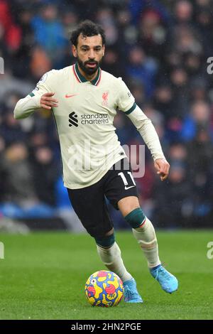 Burnley, Großbritannien. 13th. Februar 2022. Mohamed Salah aus Liverpool während des Spiels der Premier League in Turf Moor, Burnley, Großbritannien. Bilddatum: Sonntag, 13. Februar 2022. Bildnachweis sollte lauten: Anthony Devlin Kredit: Anthony Devlin/Alamy Live News Stockfoto