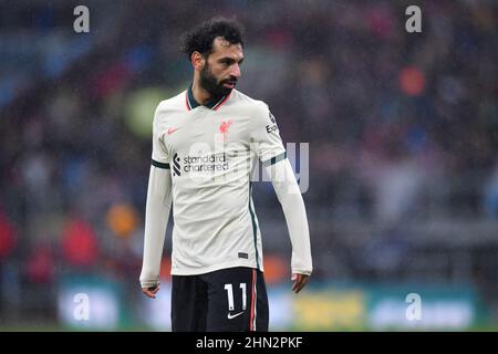 Burnley, Großbritannien. 13th. Februar 2022. Mohamed Salah aus Liverpool während des Spiels der Premier League in Turf Moor, Burnley, Großbritannien. Bilddatum: Sonntag, 13. Februar 2022. Bildnachweis sollte lauten: Anthony Devlin Kredit: Anthony Devlin/Alamy Live News Stockfoto
