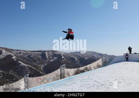 Jamie Anderson (USA), 5. FEBRUAR 2022 - Snowboarden: Frauen-Slopestyle-Qualifikation während der Olympischen Winterspiele 2022 in Peking im Genting Sno Stockfoto