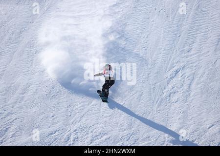 Jamie Anderson (USA), 5. FEBRUAR 2022 - Snowboarden: Frauen-Slopestyle-Qualifikation während der Olympischen Winterspiele 2022 in Peking im Genting Sno Stockfoto