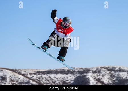 Jamie Anderson (USA), 5. FEBRUAR 2022 - Snowboarden: Frauen-Slopestyle-Qualifikation während der Olympischen Winterspiele 2022 in Peking im Genting Sno Stockfoto