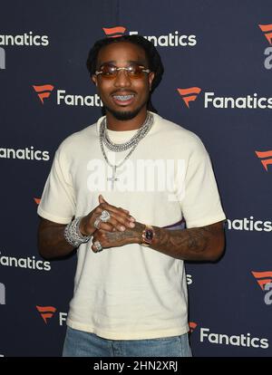 Culver City, USA. 12th. Februar 2022. Quavo besucht Michael Rubins 2022 Fanatiker Super Bowl Party am 12. Februar 2022 in Culver City, Kalifornien. Foto: Casey Flanigan/imageSPACE Credit: Imagespace/Alamy Live News Stockfoto