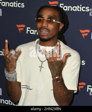 Culver City, USA. 12th. Februar 2022. Quavo besucht Michael Rubins 2022 Fanatiker Super Bowl Party am 12. Februar 2022 in Culver City, Kalifornien. Foto: Casey Flanigan/imageSPACE Credit: Imagespace/Alamy Live News Stockfoto