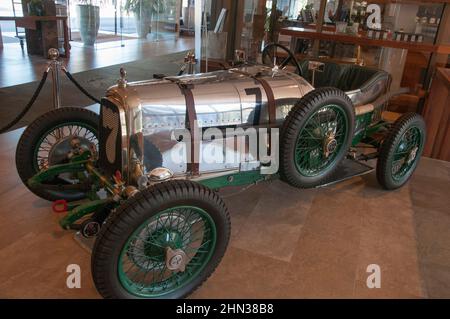 1922 Aston Martin TT1 Rennwagen, jetzt das Eigentum eines Privatbesitzers in Victoria, Australien. Stockfoto