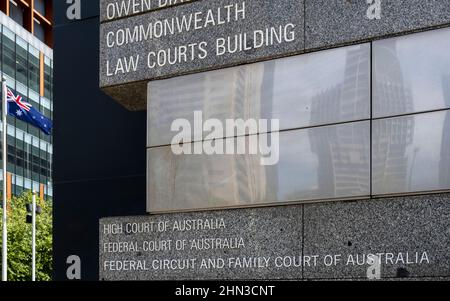 Das Gebäude der Commonwealth Law Courts in Melbourne, Victoria, Australien. Stockfoto