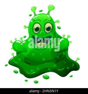 Schleim Monster grün bunten Glitzer-Charakter. Flüssige lustige schleimige Alien. Vektorgrafik Stock Vektor