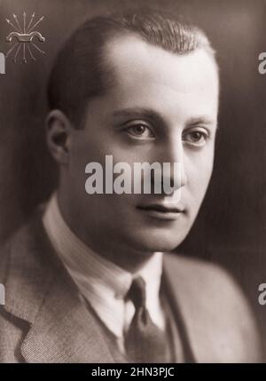 Porträt von Jose Antonio Primo de Rivera. José Antonio Primo de Rivera y Sáenz de Heredia, 1st Herzog von Primo de Rivera, 3rd Marquess of Estella (1903 Stockfoto