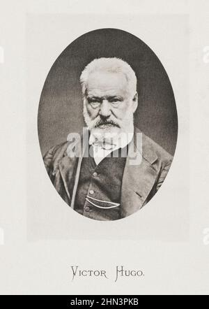 Porträt von Victor Hugo. Victor Marie Hugo (1802 – 1885) war ein französischer Dichter, Romantiker und Dramatiker der romantischen Bewegung. Hugo wird als sein angesehen Stockfoto