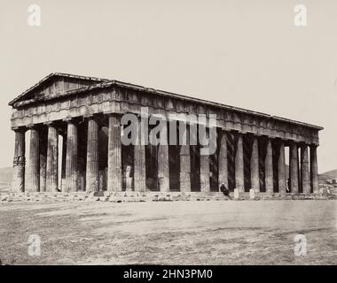 Vintage-Foto des Tempels des Hephaistus (Hephaisteion). Von Félix Bonfils (Französisch, 1831 - 1885); 1872. Der Tempel des Hephaistus oder Hephaisteion (formerl Stockfoto