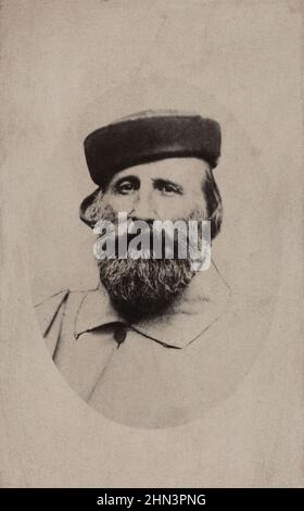 Porträt von Giuseppe Garibaldi. 1860s Giuseppe Maria Garibaldi (1807 – 1882) war ein italienischer General, Patriot und Republikaner. Er trug zur Ita bei Stockfoto