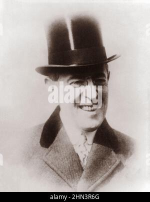 Porträt von Präsident Woodrow Wilson. 1912 Thomas Woodrow Wilson (1856 – 1924) war ein amerikanischer Politiker und Akademiker, der 28th als präsident diente Stockfoto