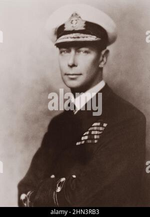 Seine Majestät König Georg VI. Von Großbritannien. 1942 (?) George VI. (Albert Frederick Arthur George; 1895 – 1952) war König des Vereinigten Königreichs und der Do Stockfoto