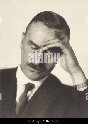 Vintage-Foto von Thomas Mann. 1925 Paul Thomas Mann (1875–1955) war ein deutscher Romancier, Kurzgeschichtenautor, Sozialkritiker, Philanthropist, Essayist, Ein Stockfoto