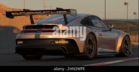 Porsche 911 GT3 Cup auf Kurs Stockfoto