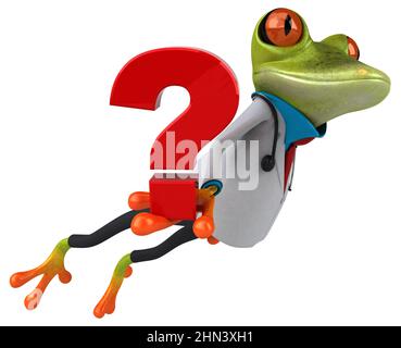 Frosch Arzt - 3D-Darstellung Stockfoto