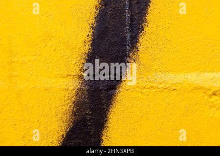 Hintergrund Textur Abstrakt Verwittert Gelb Grunge Steinwand Stockfoto