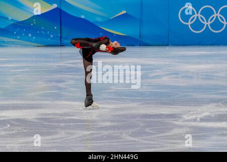 Peking, Hebei, China. 7th. Februar 2022. Kamila VALIEVA (ROC) tritt im Capital Indoor Stadium während der Olympischen Winterspiele 2022 in Peking, Hebei, China, an (Foto: © Walter G. Arce Sr./ZUMA Press Wire) Stockfoto