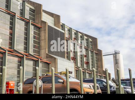 Carlsberg-Brauerei an den Ufern des Flusses Nene, Northampton, UK Stockfoto