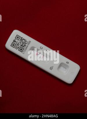 Positiver Lateraler Flow-Test. Stockfoto