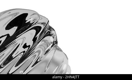 Farbenfroher abstrakter Hintergrund mit welligen Formen und negativem Platz zum Kopieren - 3D Llustration (Rendering) Stockfoto