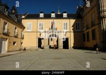 La Granja Palast in Real Sitio de San Ildefonso, Segovia. Stockfoto