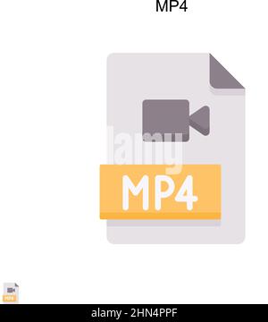 MP4 einfaches Vektorsymbol. Illustration Symbol Design-Vorlage für Web mobile UI-Element. Stock Vektor