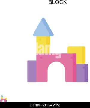 Einfaches Vektorsymbol blockieren. Illustration Symbol Design-Vorlage für Web mobile UI-Element. Stock Vektor