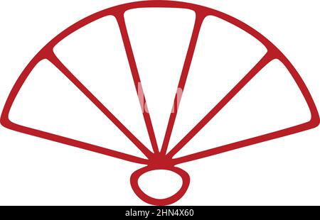 Fan-Umrisssymbol auf weißem Hintergrund isoliert Stock Vektor