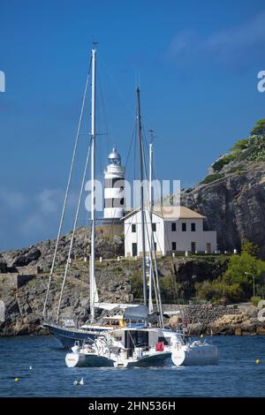 Ile de Majorque, Plage, Site Remarquables, marais salants, Port et phares, grottes, bateaux, vie locale, moulins, palmiers, Touristisme, Côte rocheuse Stockfoto