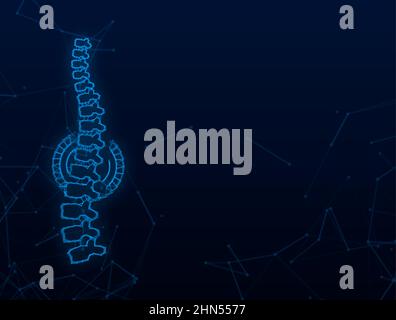 Symbol für menschliche Grafik der Plexus-Wirbelsäule. Menschliche Anatomie. Vektorgrafik. Stock Vektor