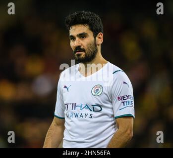 12. Februar 2022 - Norwich City gegen Manchester City - Premier League - Carrow Road Ilkay Gundogan von Manchester City während des Spiels gegen Norwich City in der Carrow Road. Bildnachweis : © Mark Pain / Alamy Live News Stockfoto