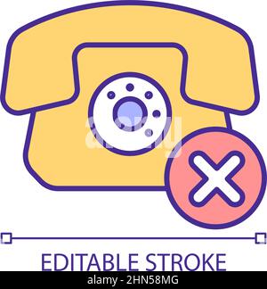 RGB-Farbsymbol für Anrufverbot Stock Vektor