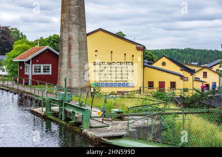 Haverud, Dalsland, Västra Götalands län, Schweden: Dalsland Zentrum und Touristeninformation am Dalsland Kanal in Haverud bei Mellerud. Stockfoto