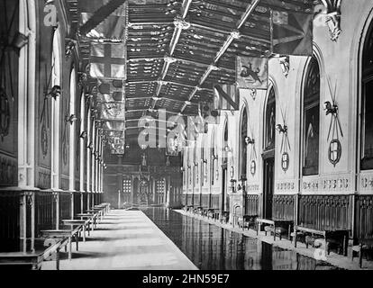 St. George's Hall, Windsor Castle, viktorianische Zeit Stockfoto