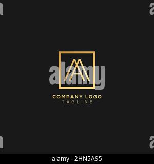 Abstrakt Premium linear Letter Ein Logo Icon Design moderne minimalistische Stil Illustration. Stock Vektor