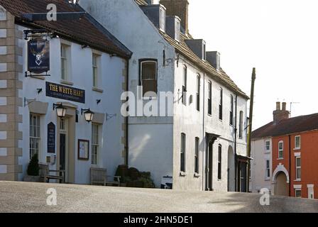 The White Hart Pub in der Stadt Caistor, West Lindsey, Lincolnshire, England Stockfoto