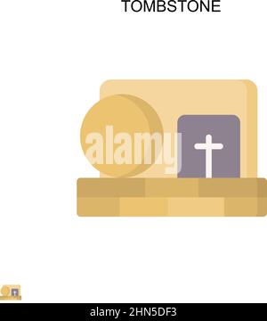 Einfaches Vektorsymbol für Tombstone. Illustration Symbol Design-Vorlage für Web mobile UI-Element. Stock Vektor