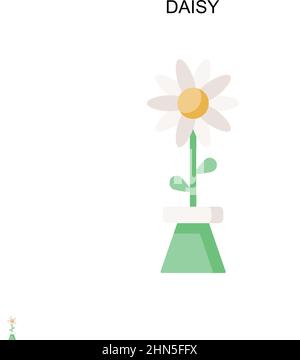 Einfaches Vektorsymbol „Daisy“. Illustration Symbol Design-Vorlage für Web mobile UI-Element. Stock Vektor