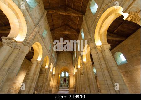 Die Abtei von Graville am Stadtrand von Le Havre ist ein Juwel der Touristenstraße „Route Historique des Abbaye Normandes“ Stockfoto