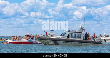 Sag Harbour Boat Party Stockfoto