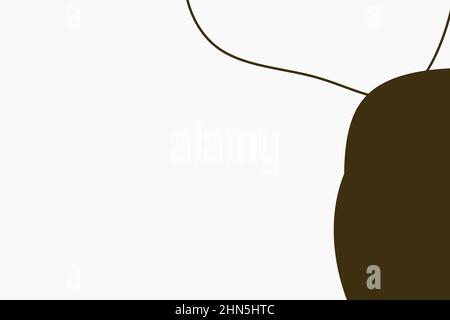 Moderner farbenfroher einfacher Hintergrund mit organischen abstrakten Elementen und dynamischen Formen. Minimalistischer Stil. Entwerfen Sie Vorlagenplakate oder Visitenkarten. Stockfoto